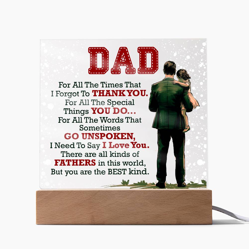 Thank You Dad - Acrylic Square ShineOn Fulfillment