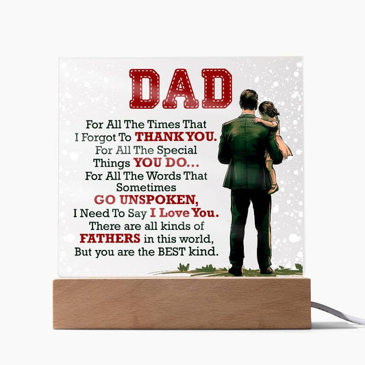 Thank You Dad - Acrylic Square ShineOn Fulfillment