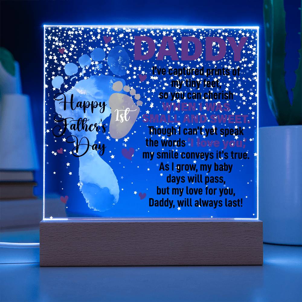 When I Was Small and Sweet - Acrylic Square ShineOn Fulfillment