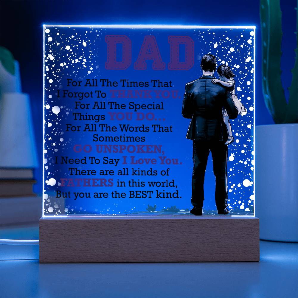 Thank You Dad - Acrylic Square ShineOn Fulfillment