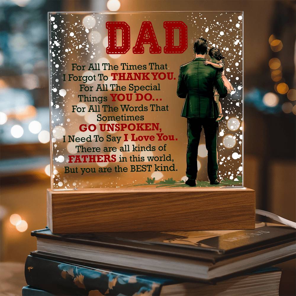 Thank You Dad - Acrylic Square ShineOn Fulfillment