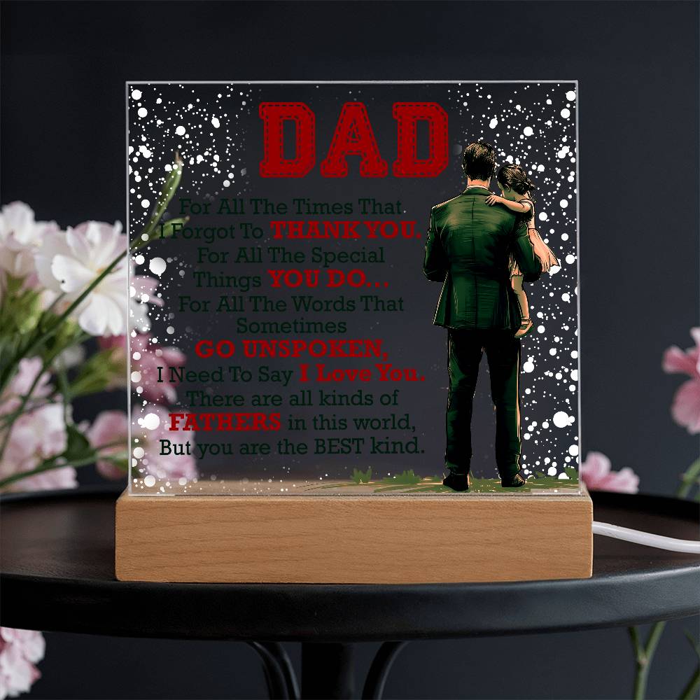 Thank You Dad - Acrylic Square ShineOn Fulfillment