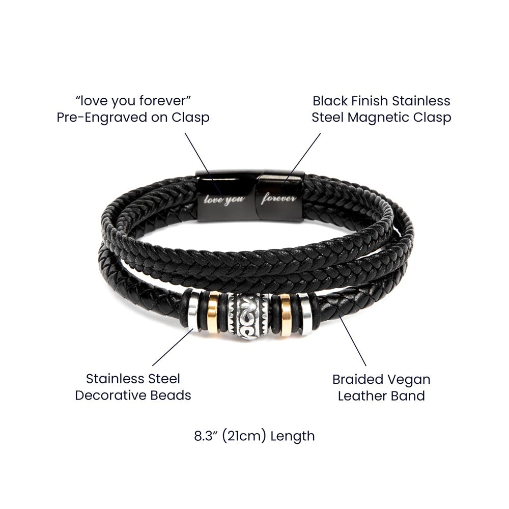Your Love is not Just a Feeling - Means Leather Bracelet ShineOn Fulfillment
