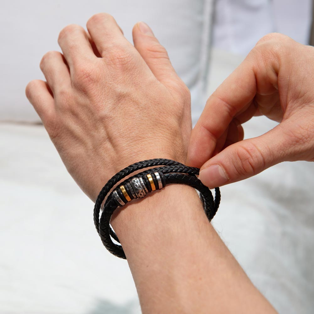 Being Special - Mens Leather Bracelet ShineOn Fulfillment