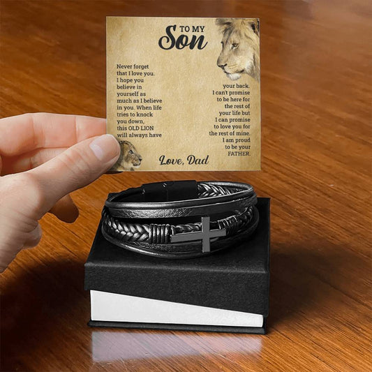 To My Son - Cross Bracelet ShineOn Fulfillment