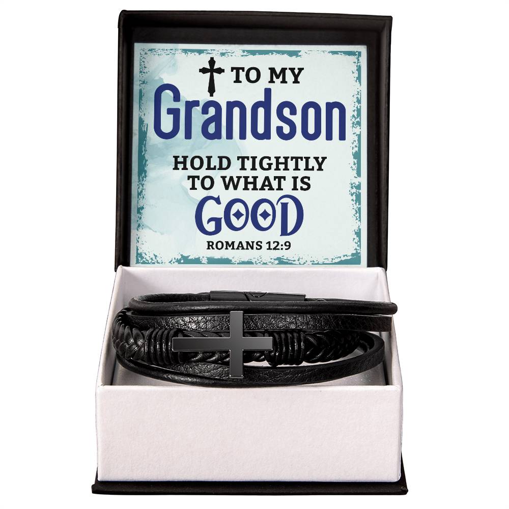Hold Tightly - Cross Leather Bracelet ShineOn Fulfillment