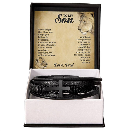 To My Son - Cross Bracelet ShineOn Fulfillment