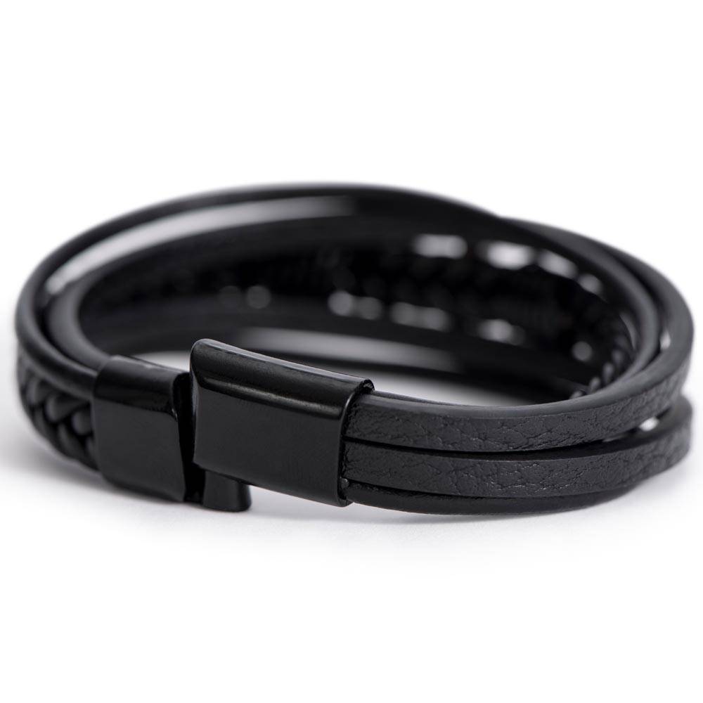 Hold Tightly - Cross Leather Bracelet ShineOn Fulfillment