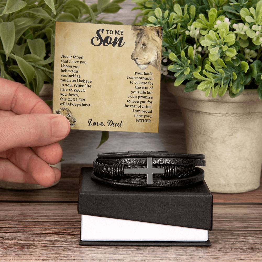 To My Son - Cross Bracelet ShineOn Fulfillment