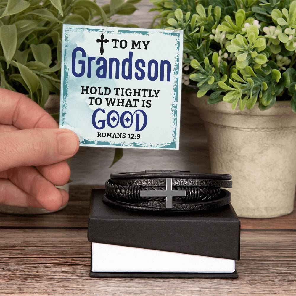Hold Tightly - Cross Leather Bracelet ShineOn Fulfillment