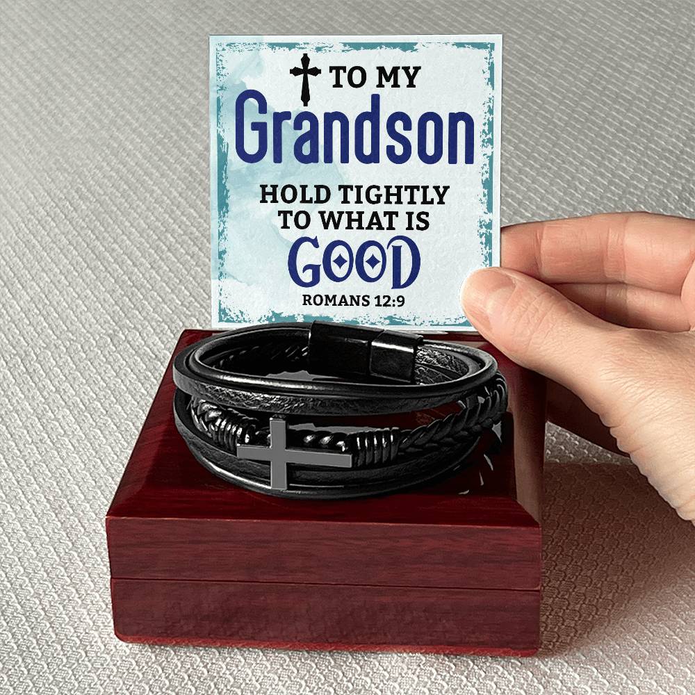 Hold Tightly - Cross Leather Bracelet ShineOn Fulfillment