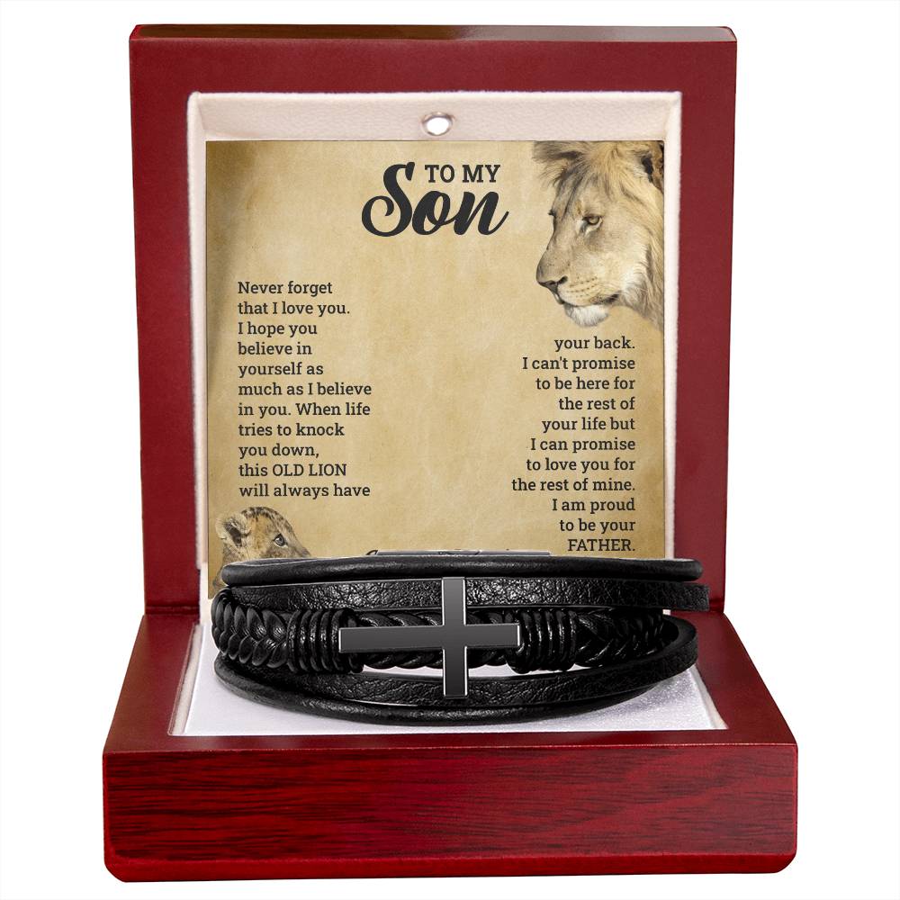 To My Son - Cross Bracelet ShineOn Fulfillment