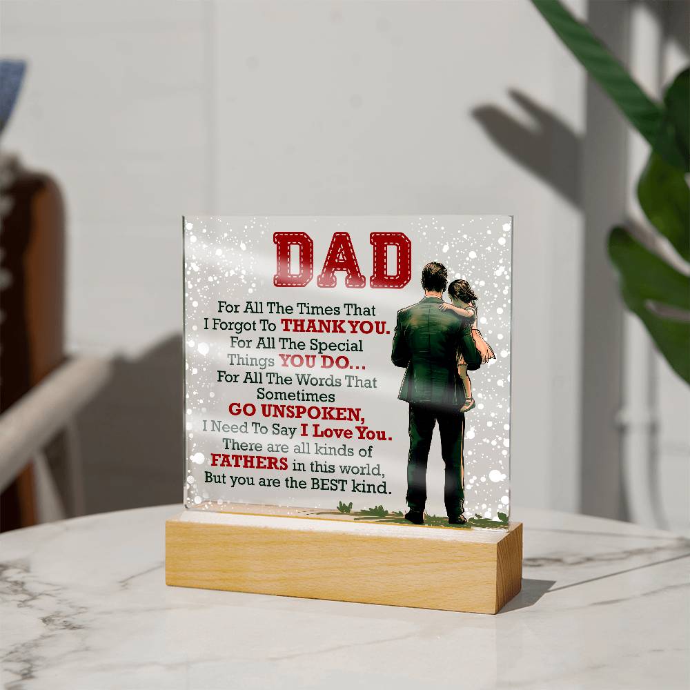 Thank You Dad - Acrylic Square ShineOn Fulfillment