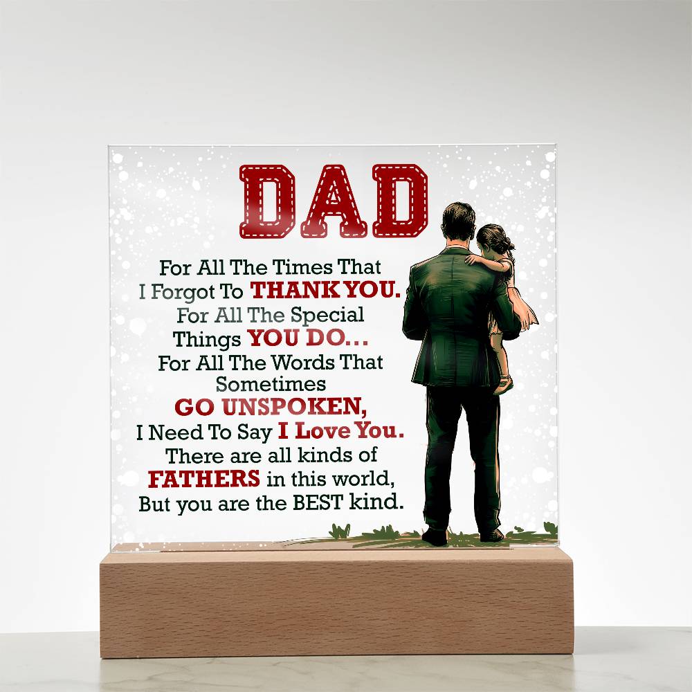 Thank You Dad - Acrylic Square ShineOn Fulfillment