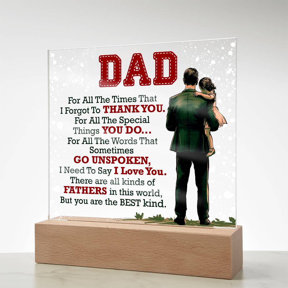 Thank You Dad - Acrylic Square ShineOn Fulfillment