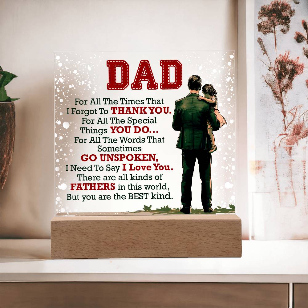 Thank You Dad - Acrylic Square ShineOn Fulfillment