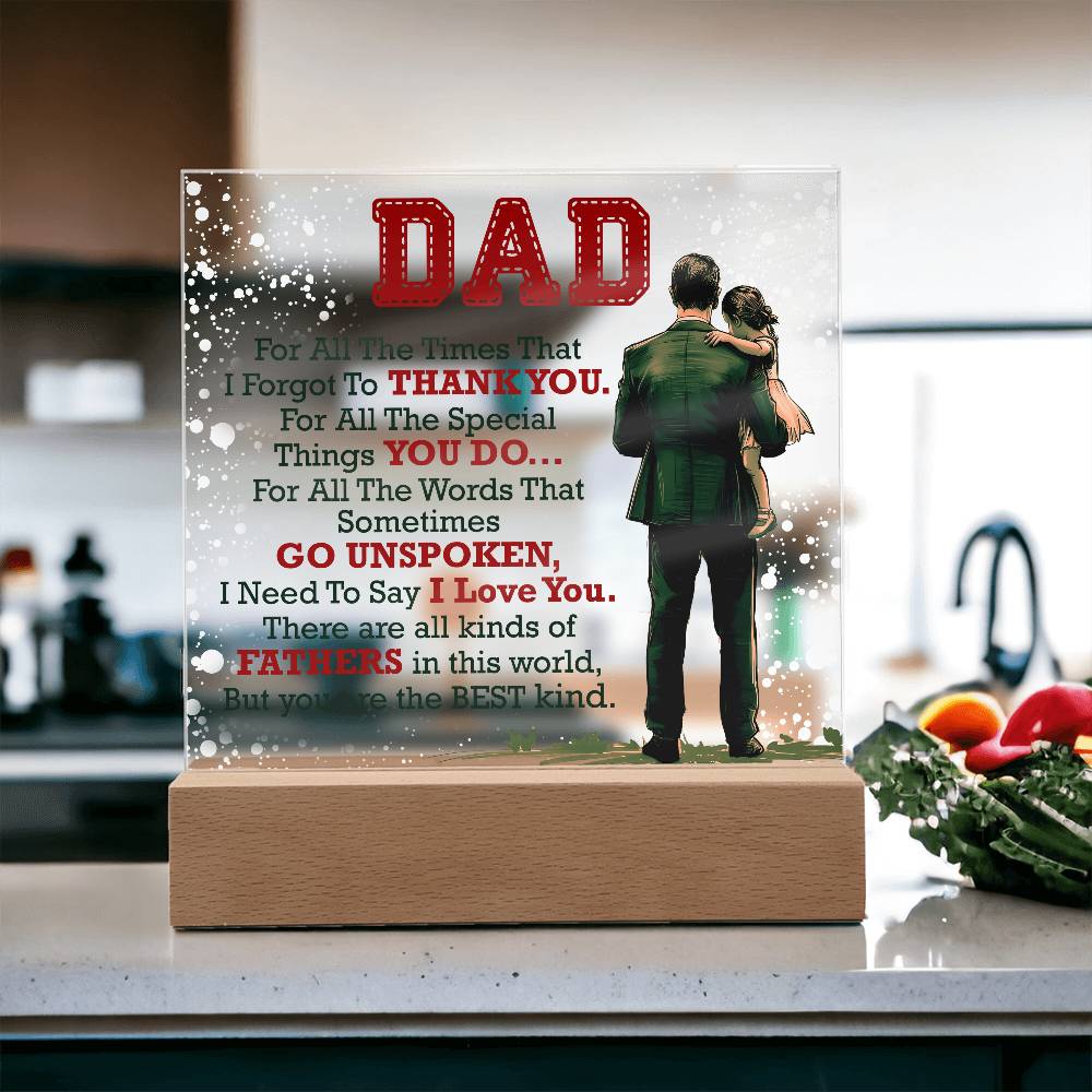 Thank You Dad - Acrylic Square ShineOn Fulfillment