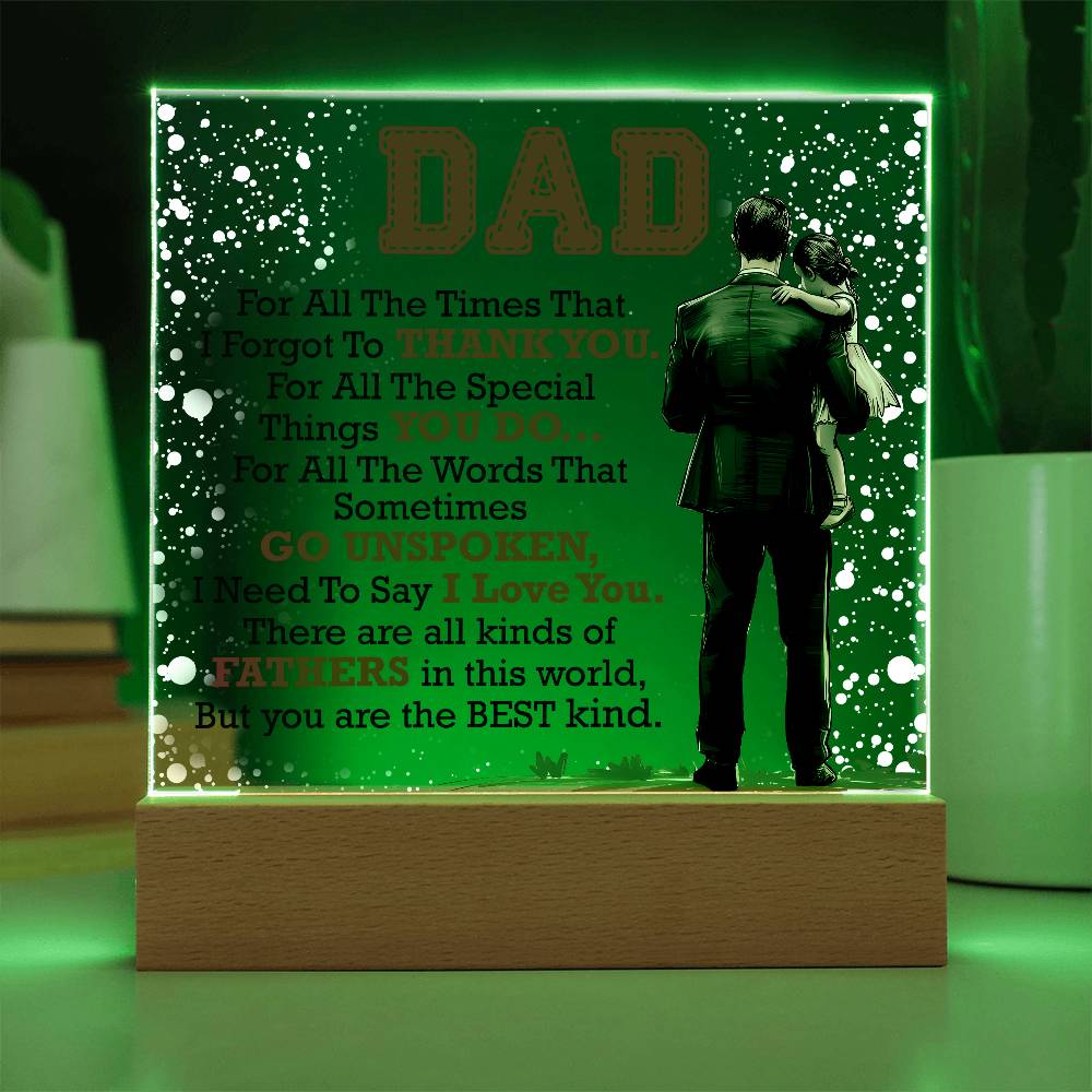 Thank You Dad - Acrylic Square ShineOn Fulfillment