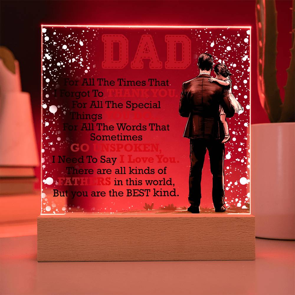 Thank You Dad - Acrylic Square ShineOn Fulfillment