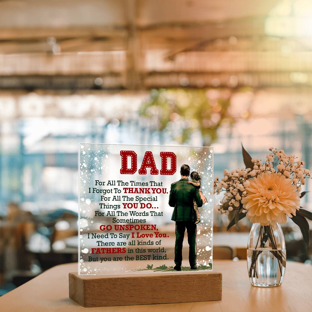 Thank You Dad - Acrylic Square ShineOn Fulfillment