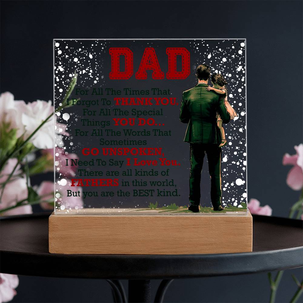 Thank You Dad - Acrylic Square ShineOn Fulfillment