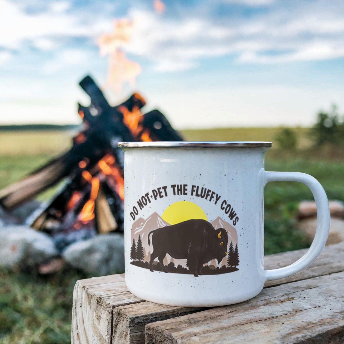 Fluffy Cows - Camping Mug ShineOn Fulfillment
