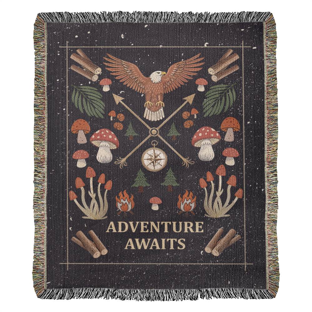 Adventure Awaits - Woven Blanket ShineOn Fulfillment