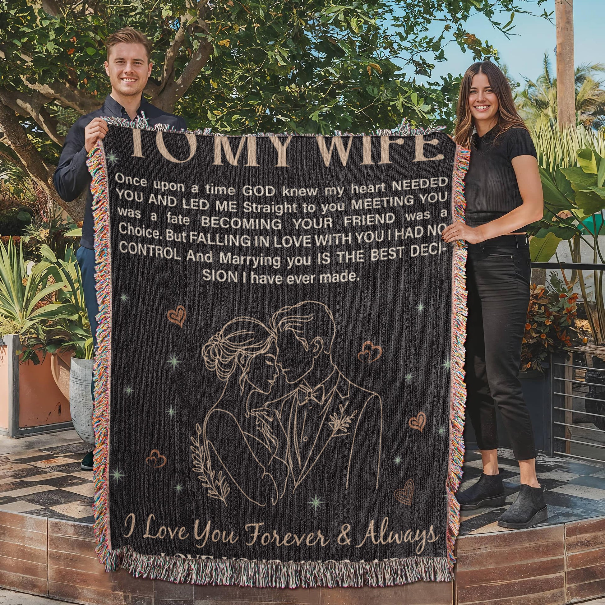 To My Wife - Heirloom Blanket ShineOn Fulfillment