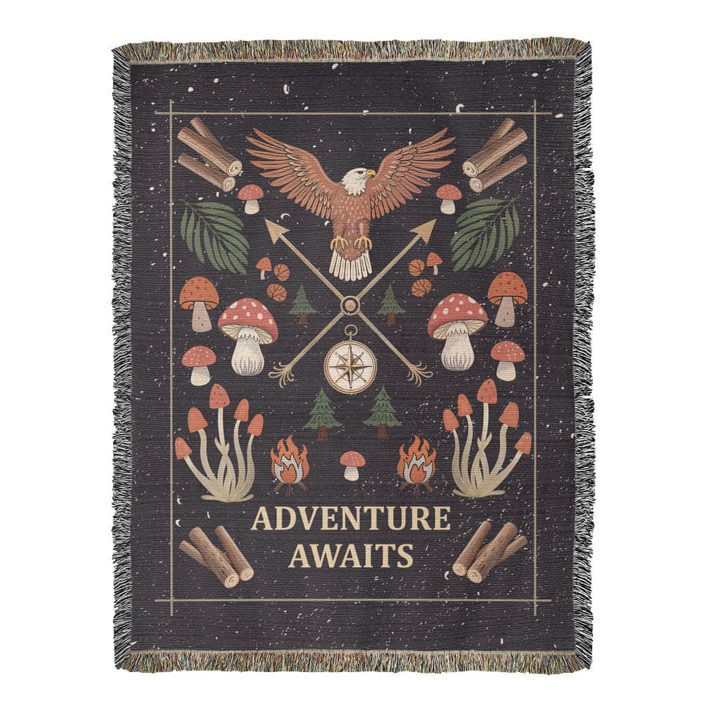 Adventure Awaits - Woven Blanket ShineOn Fulfillment