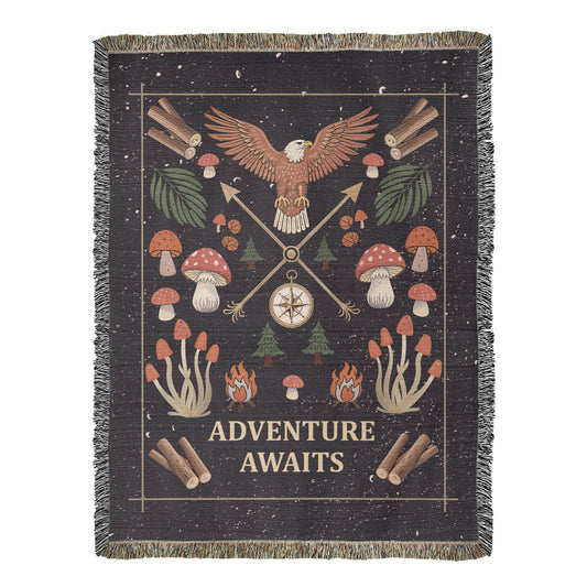 Adventure Awaits - Woven Blanket ShineOn Fulfillment