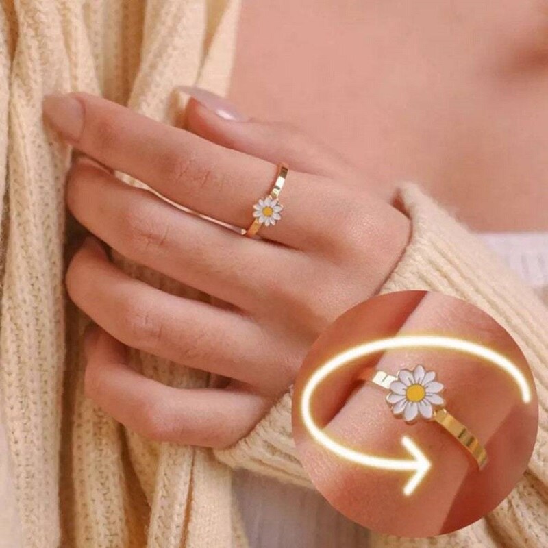 Fidget Spinner Rotatable Ring For Women Zendrop