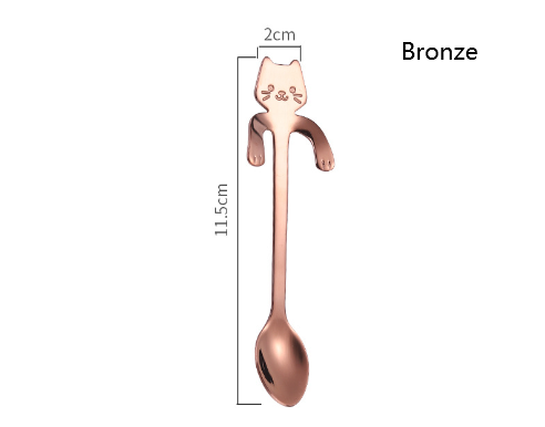 Cat Stainless Steel Teaspoons Zendrop