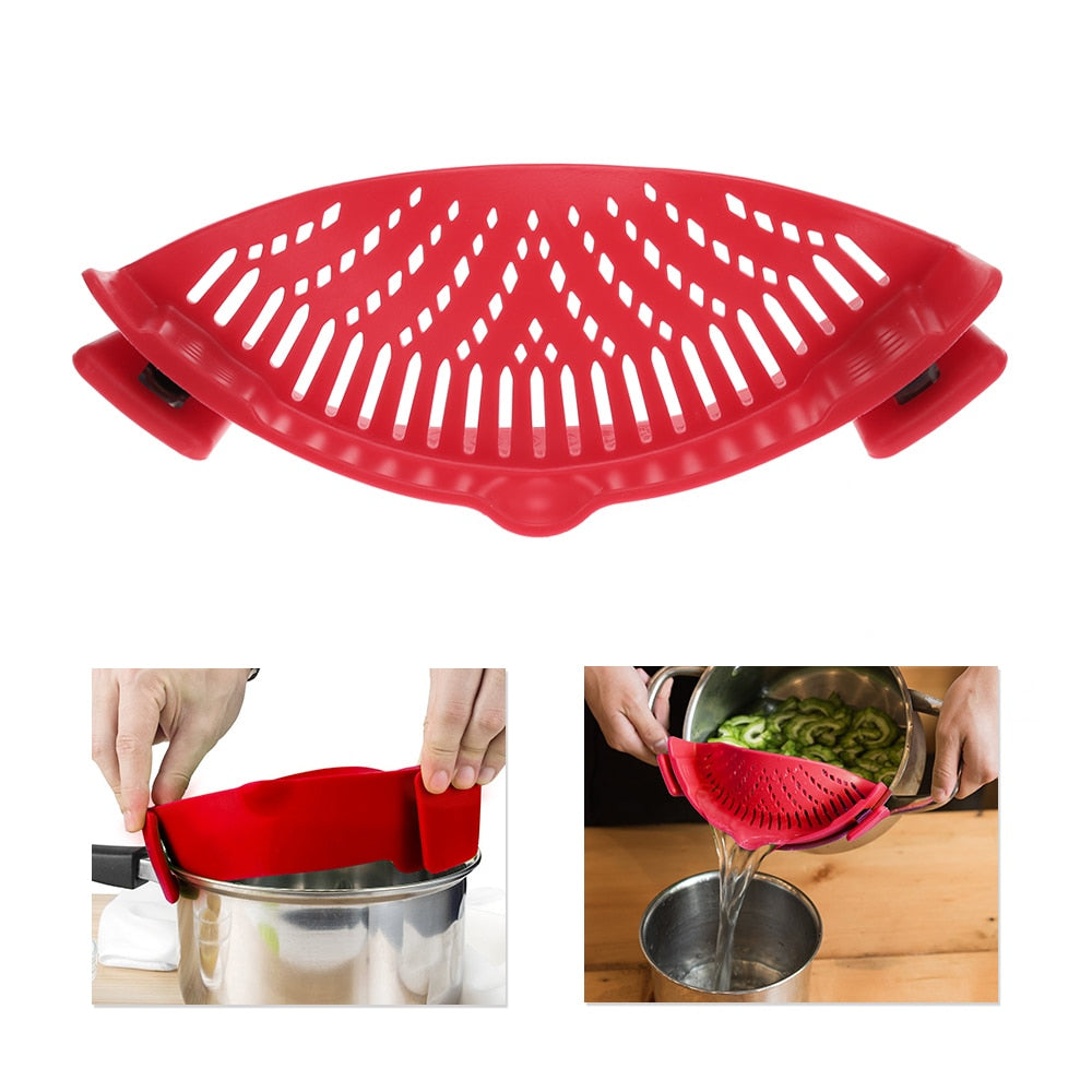 Silicone Kitchen Snap and Strain Filter Zendrop
