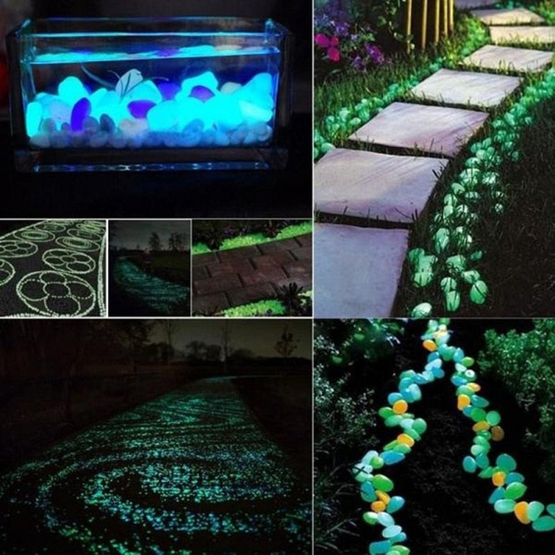 Glow in the Dark Garden Pebbles Zendrop