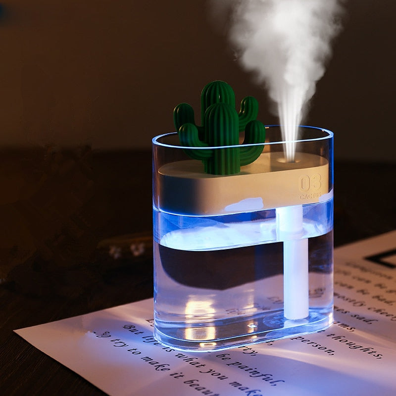 Ultrasonic Air Humidifier Clear Cactus Zendrop