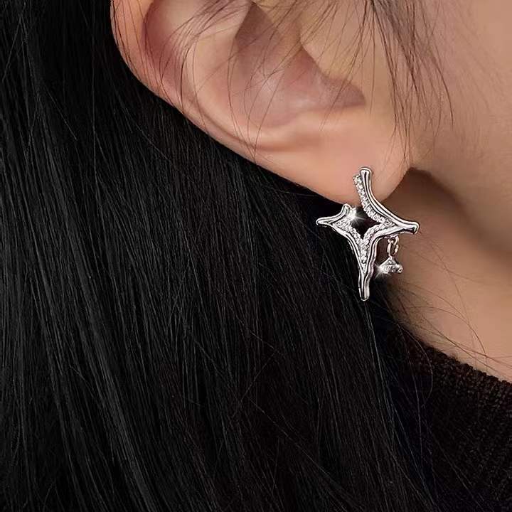 Asterism Rhinestone Earrings Heart Bound Gifts