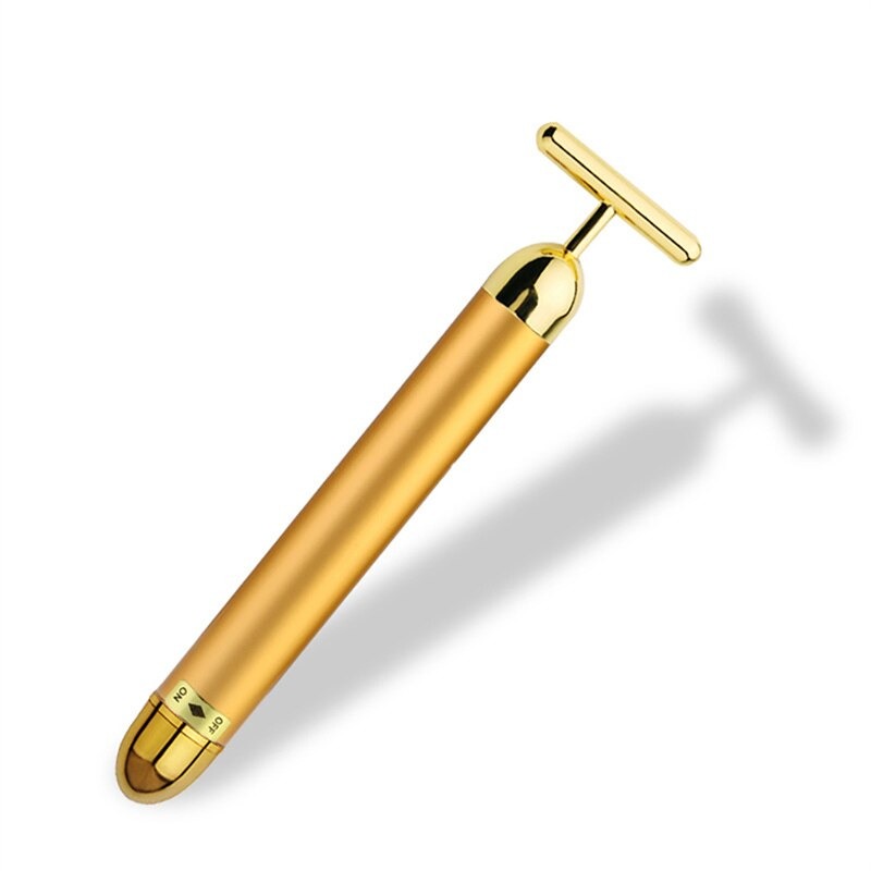 Energy 24K Gold T Beauty Bar Facial Roller Massager Zendrop