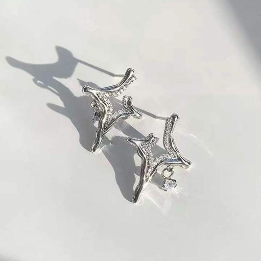 Asterism Rhinestone Earrings Heart Bound Gifts